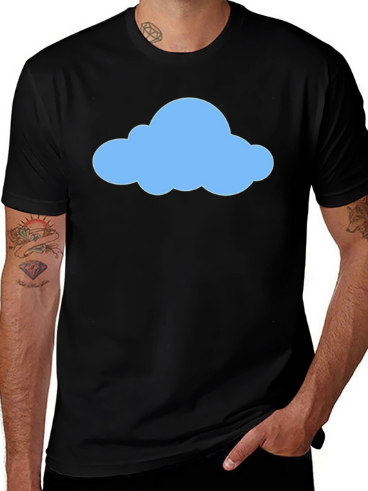 Cloud Graphic Tee - Mens Casual Black T-Shirt
