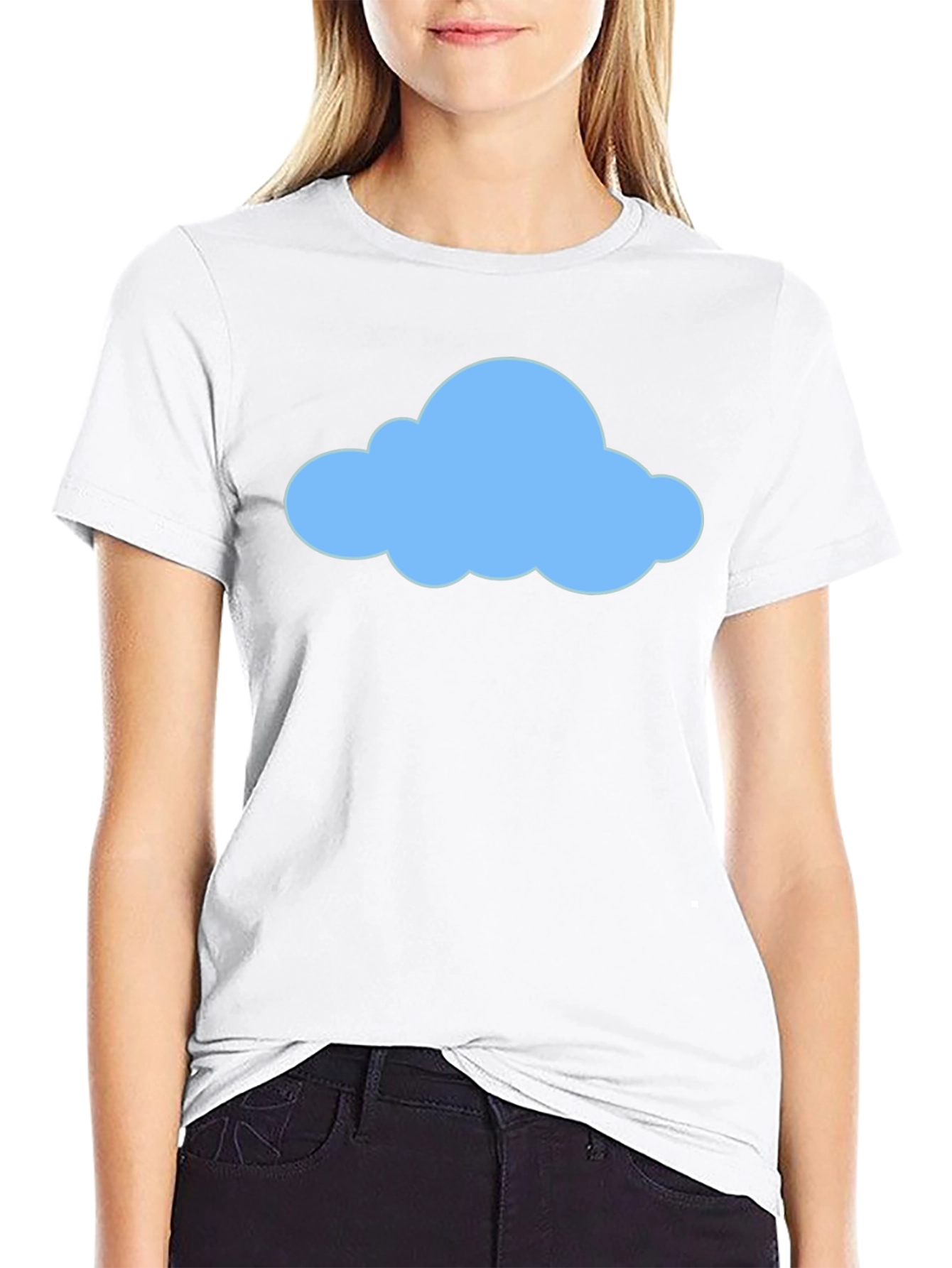 Cloud Graphic Tee - Mens Casual Black T-Shirt