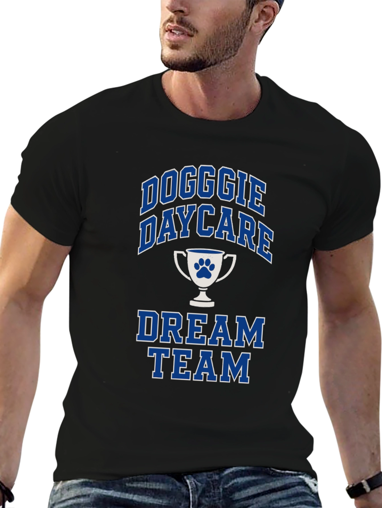 Doggie Daycare Dream Team Black Graphic T-Shirt