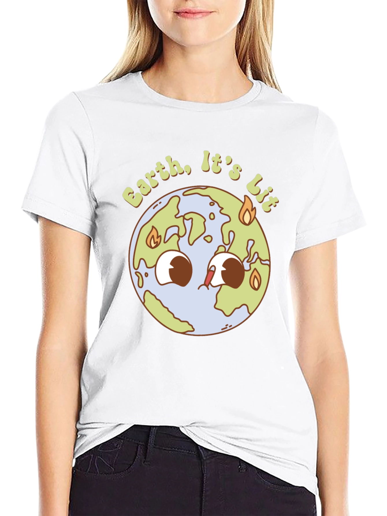 Earth is Lit T-Shirt - Black Graphic Tee