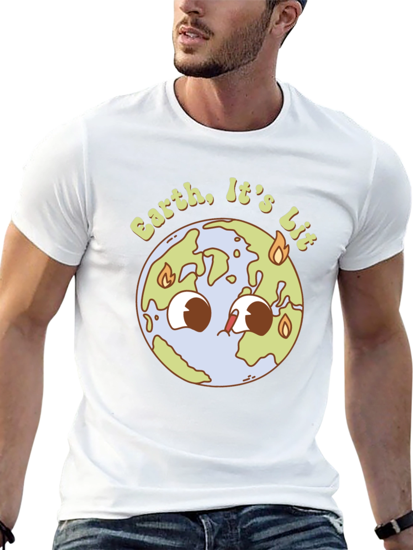 Earth is Lit T-Shirt - Black Graphic Tee