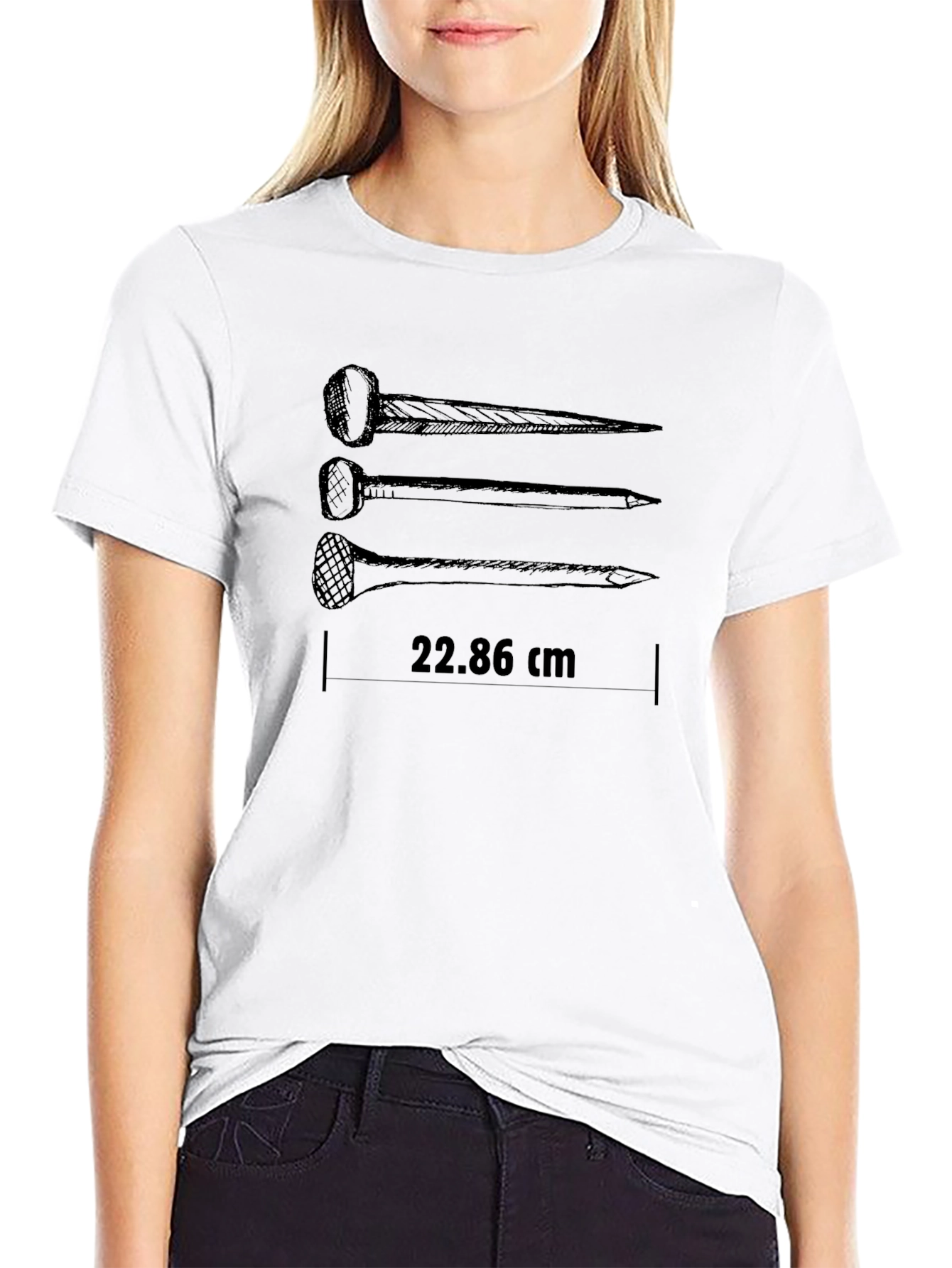 Novelty Nail Length Black T-Shirt