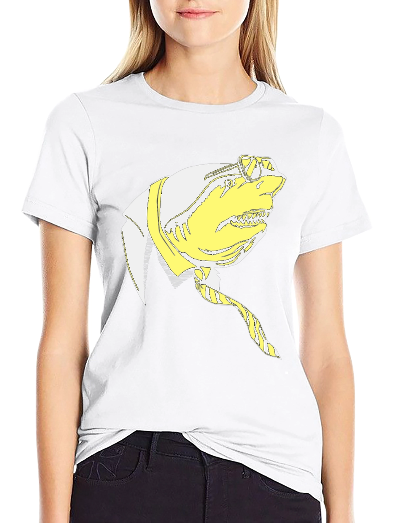 Shark with a Suit T-Shirt - Novelty Graphic Tee