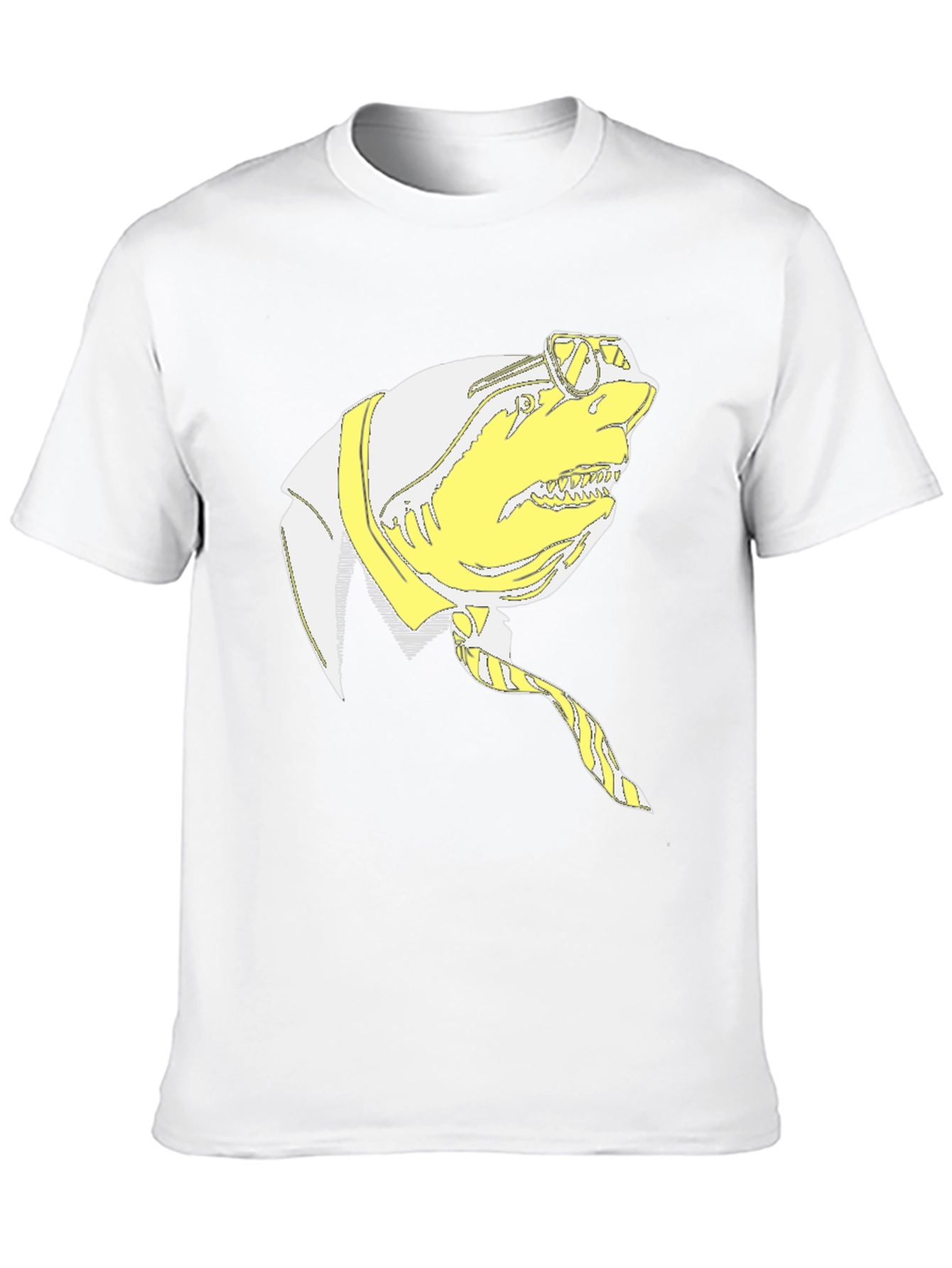Shark with a Suit T-Shirt - Novelty Graphic Tee