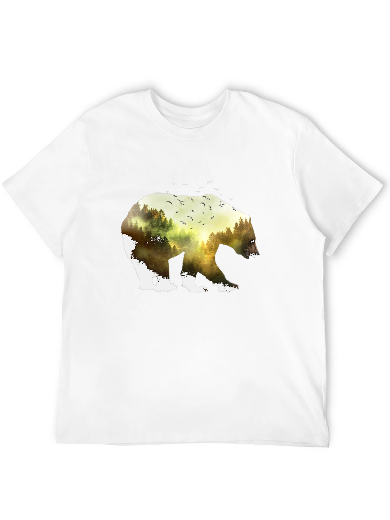 Nature Bear Graphic Tee - Black