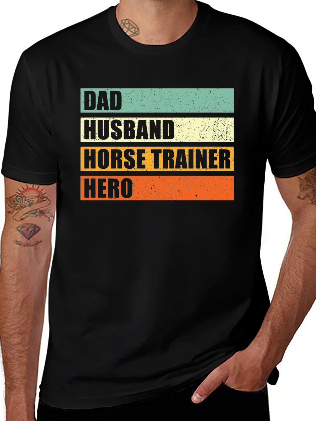 Dad Husband Horse Trainer Hero T-Shirt