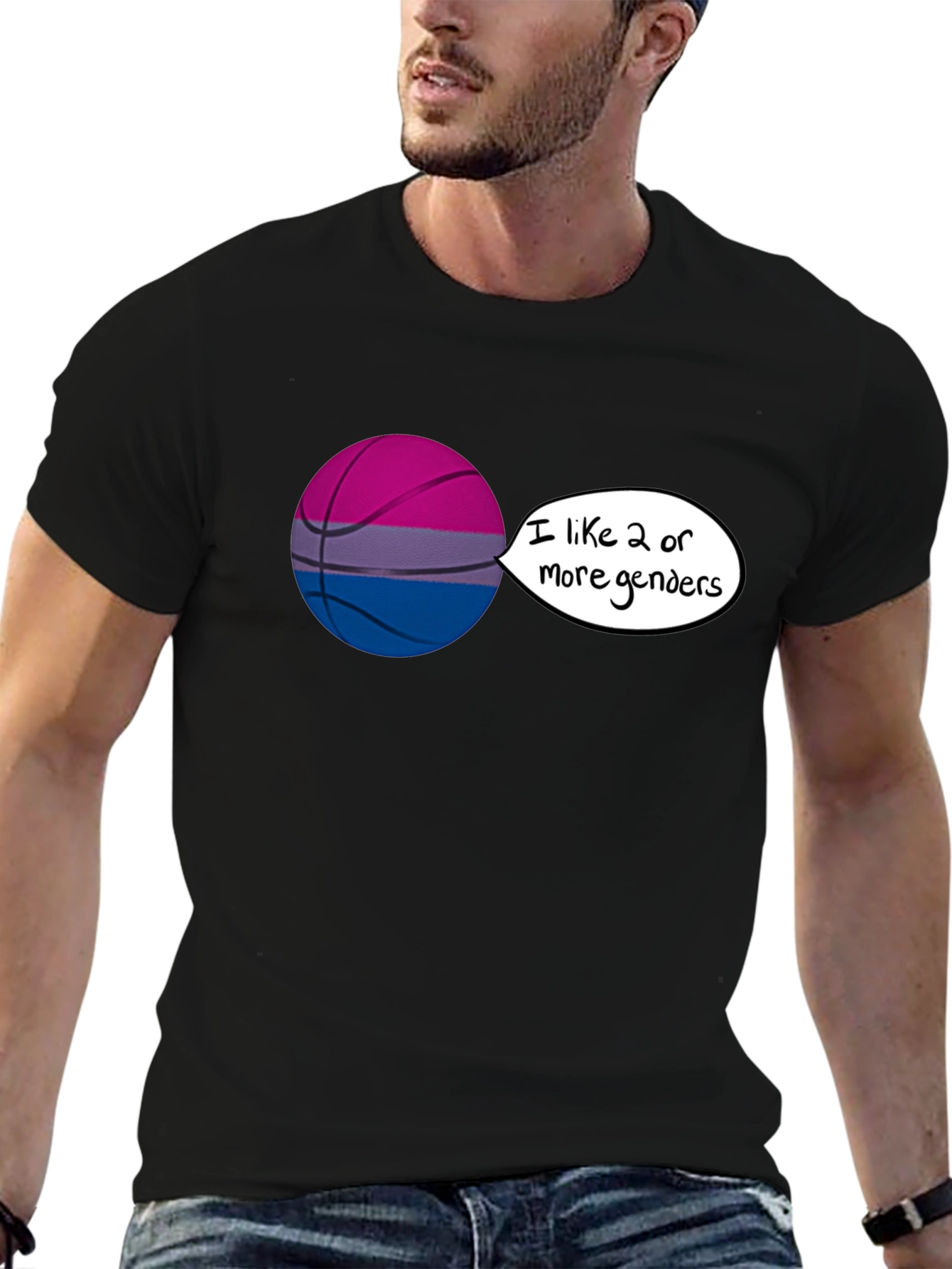 Bi Pride Basketball Graphic Tee