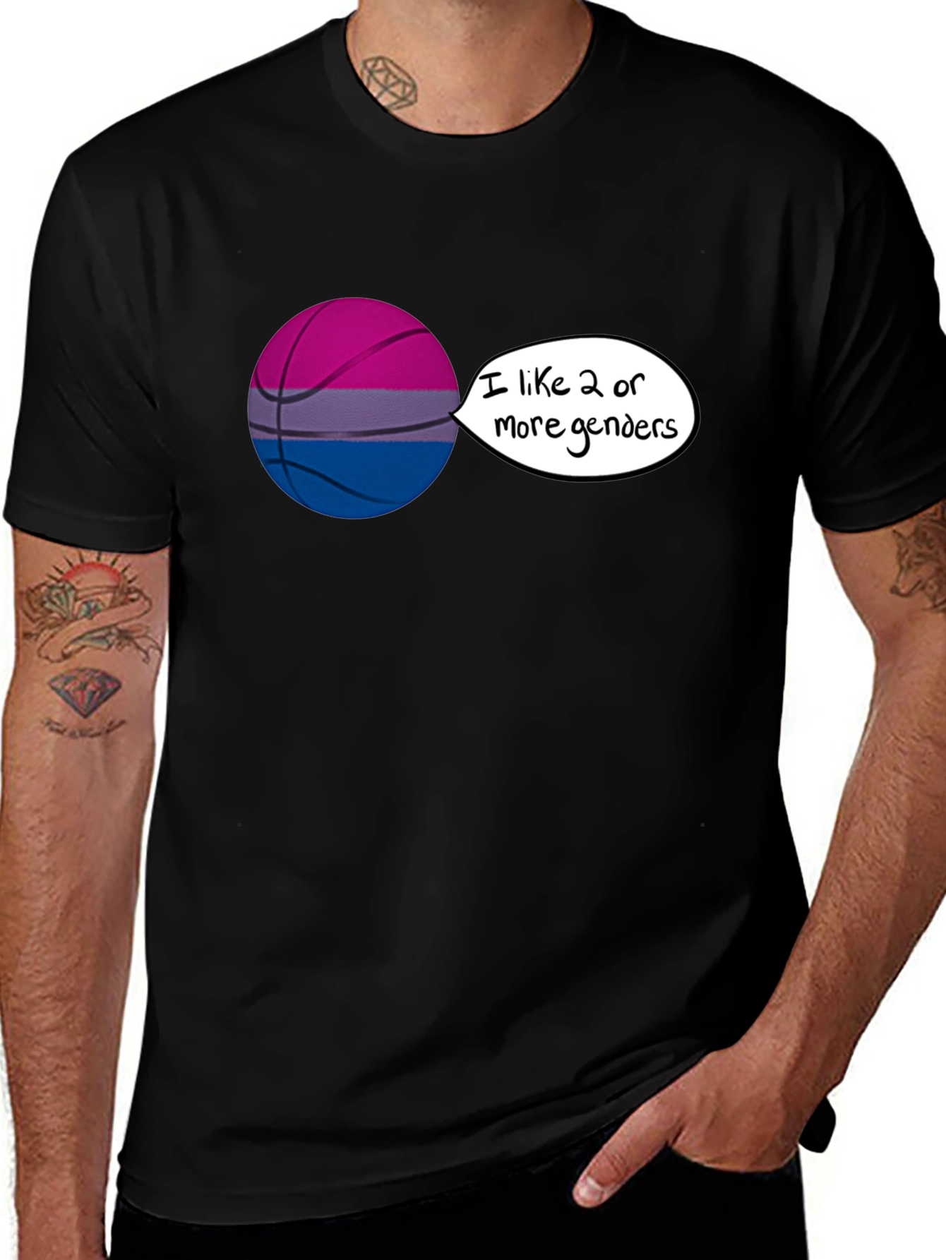 Bi Pride Basketball Graphic Tee