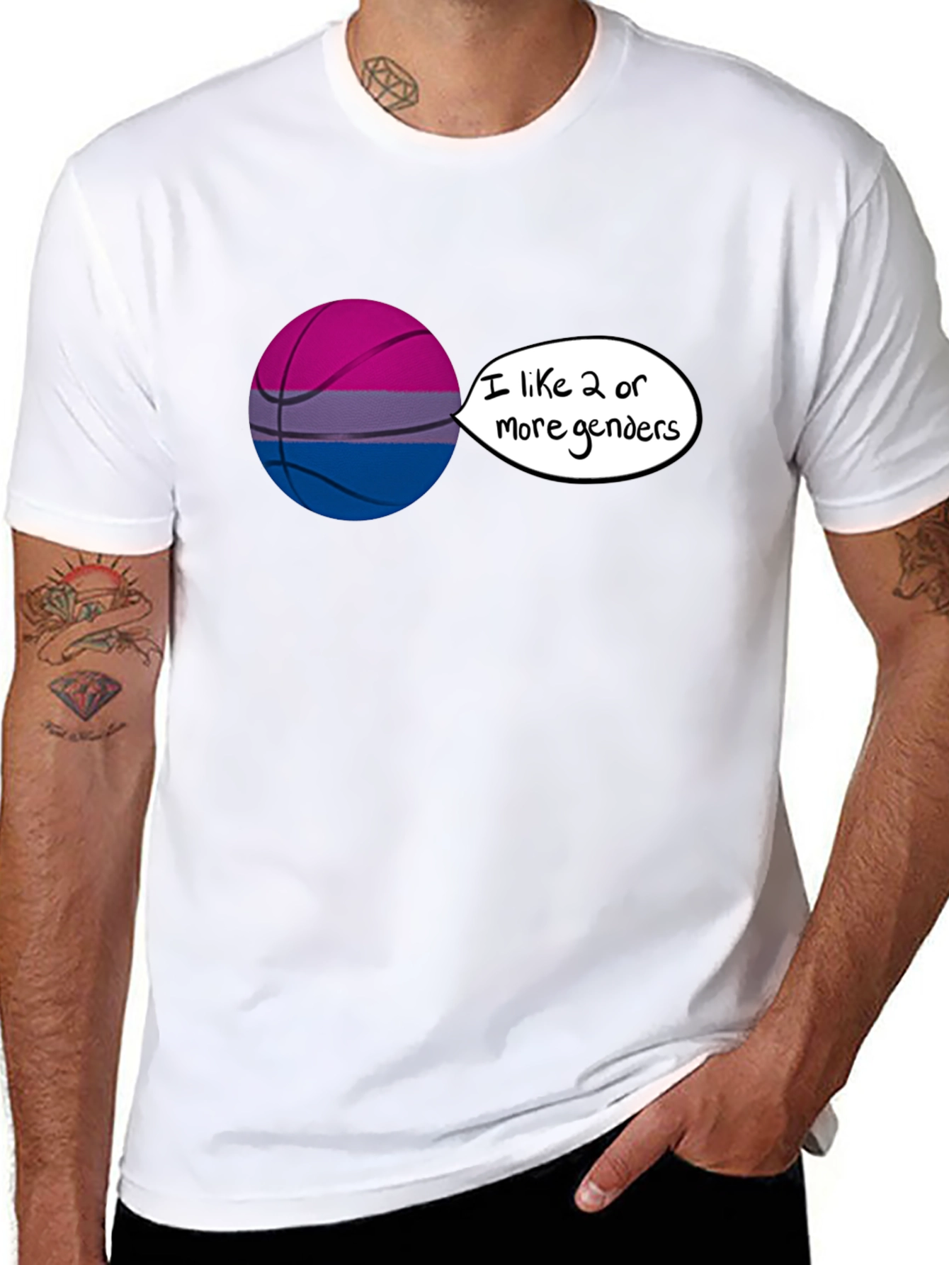 Bi Pride Basketball Graphic Tee