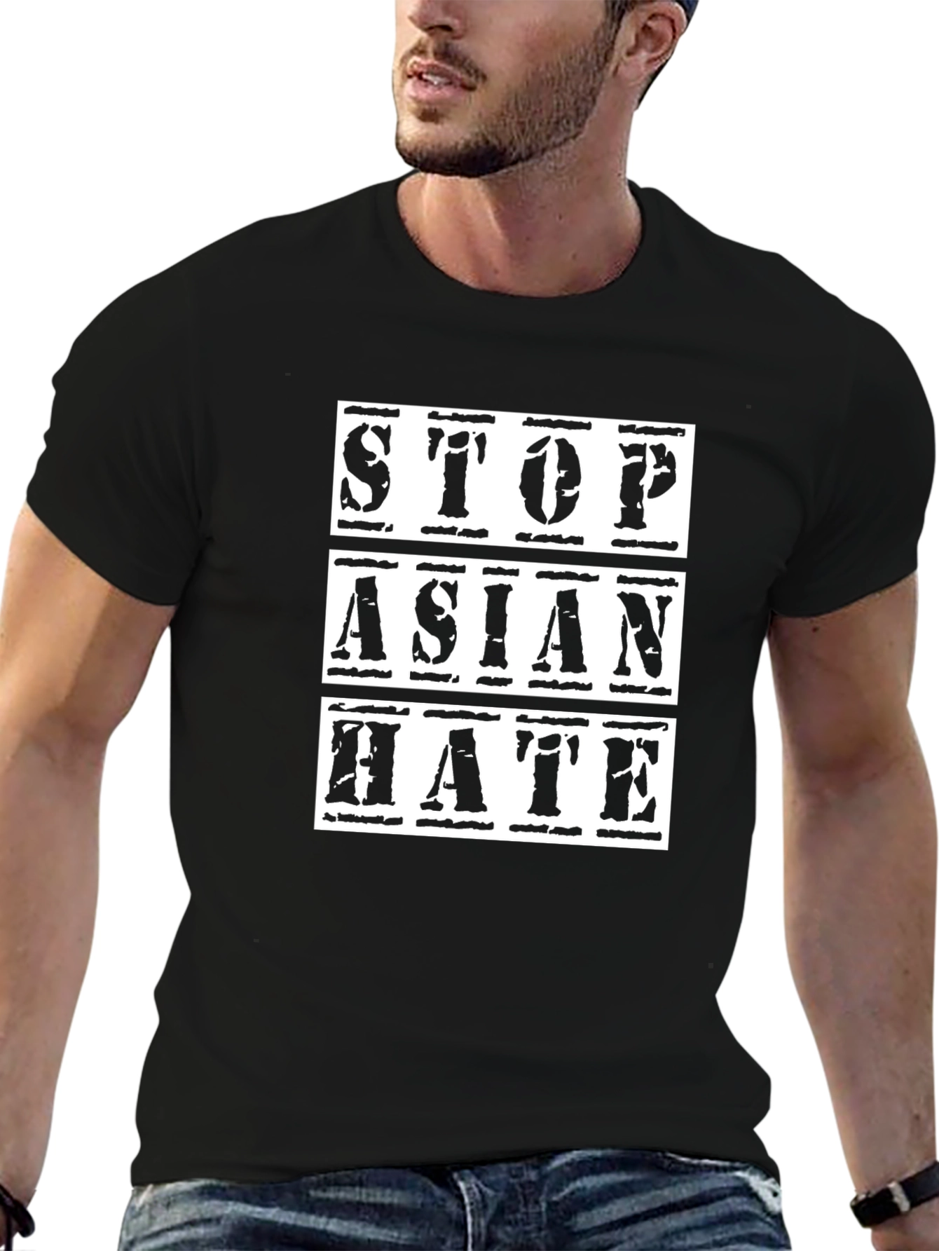 Stop Asian Hate Black T-Shirt