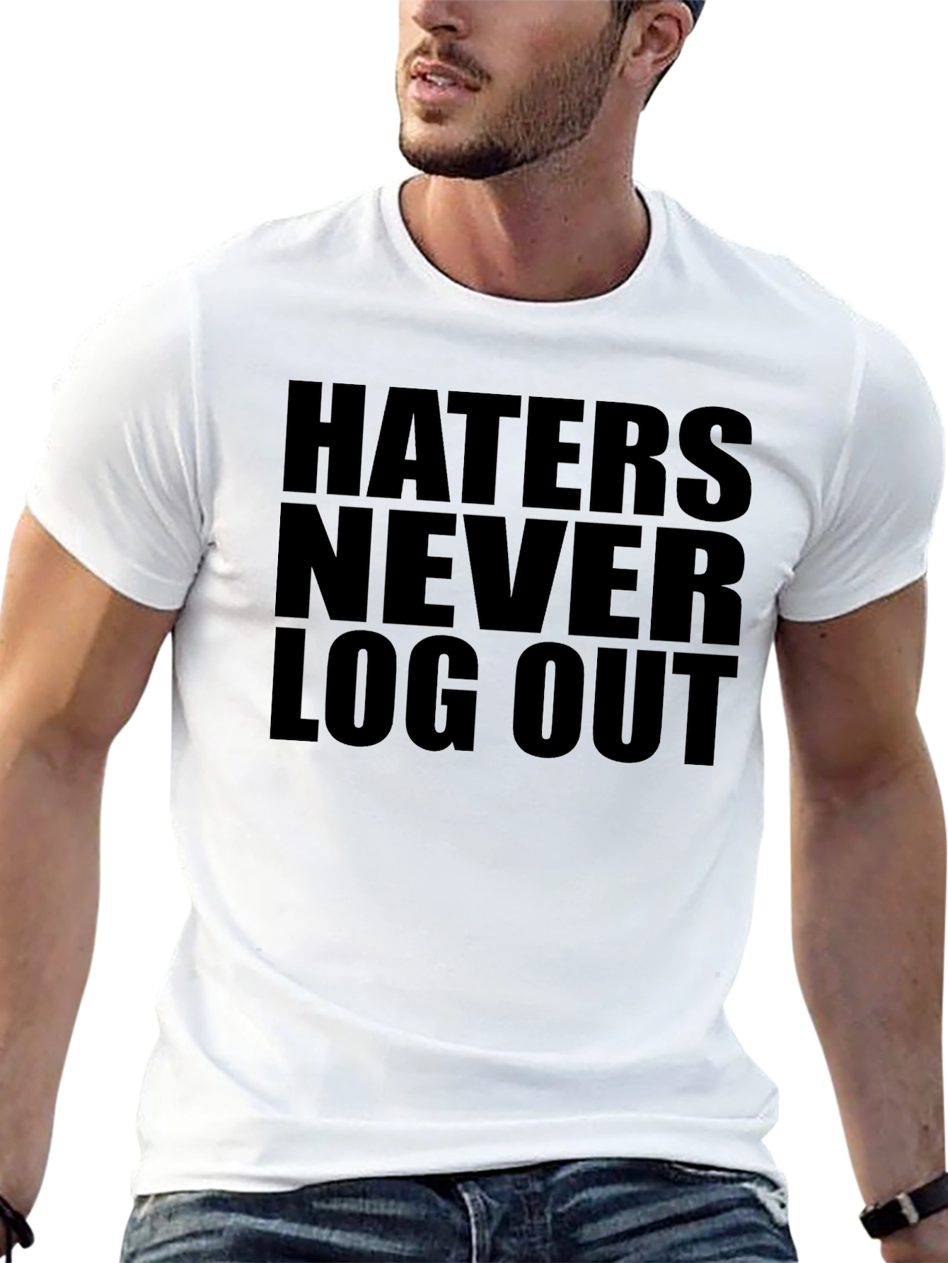 Haters Never Log Out Graphic T-Shirt