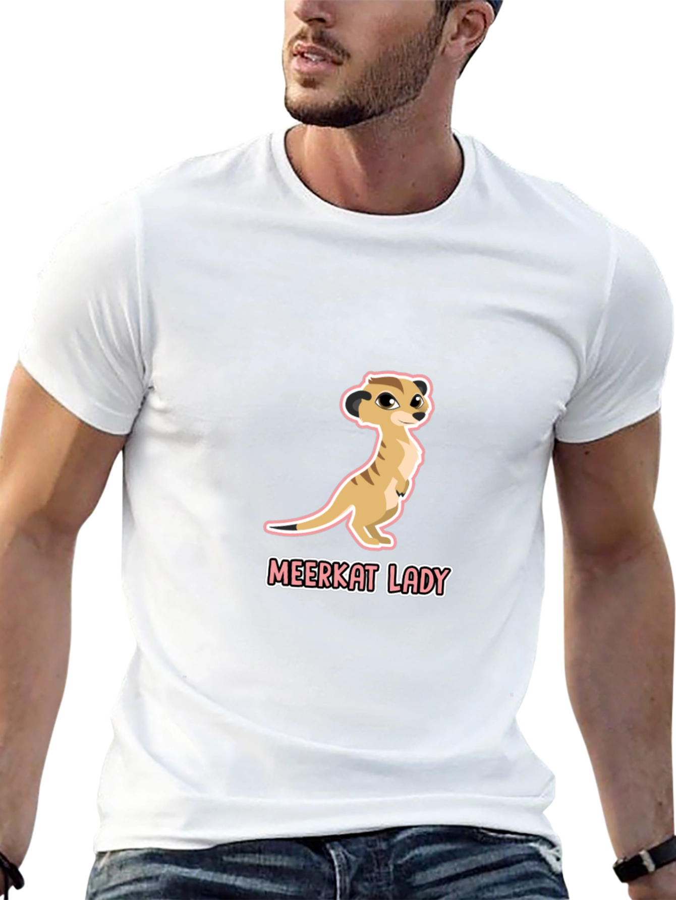 Meerkat Lady Graphic Tee - Cute Animal Design
