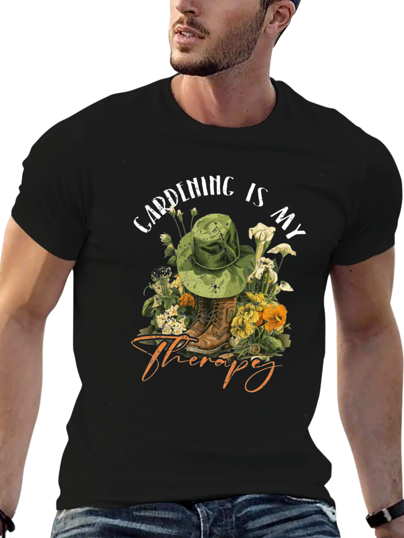 Gardening is my Therapy T-Shirt - Unisex Cotton Tee