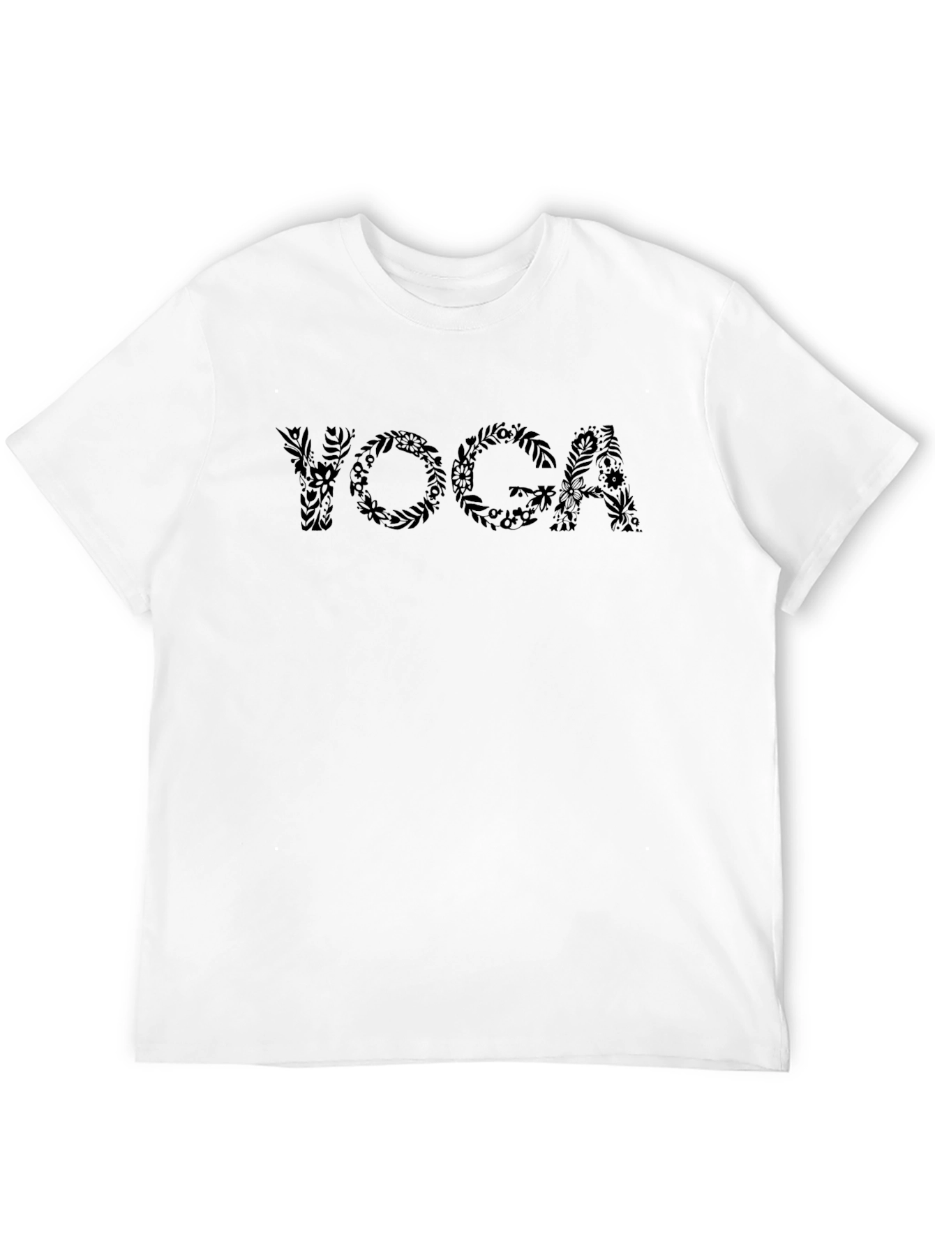 Floral Yoga Tee - Unisex Black T-Shirt
