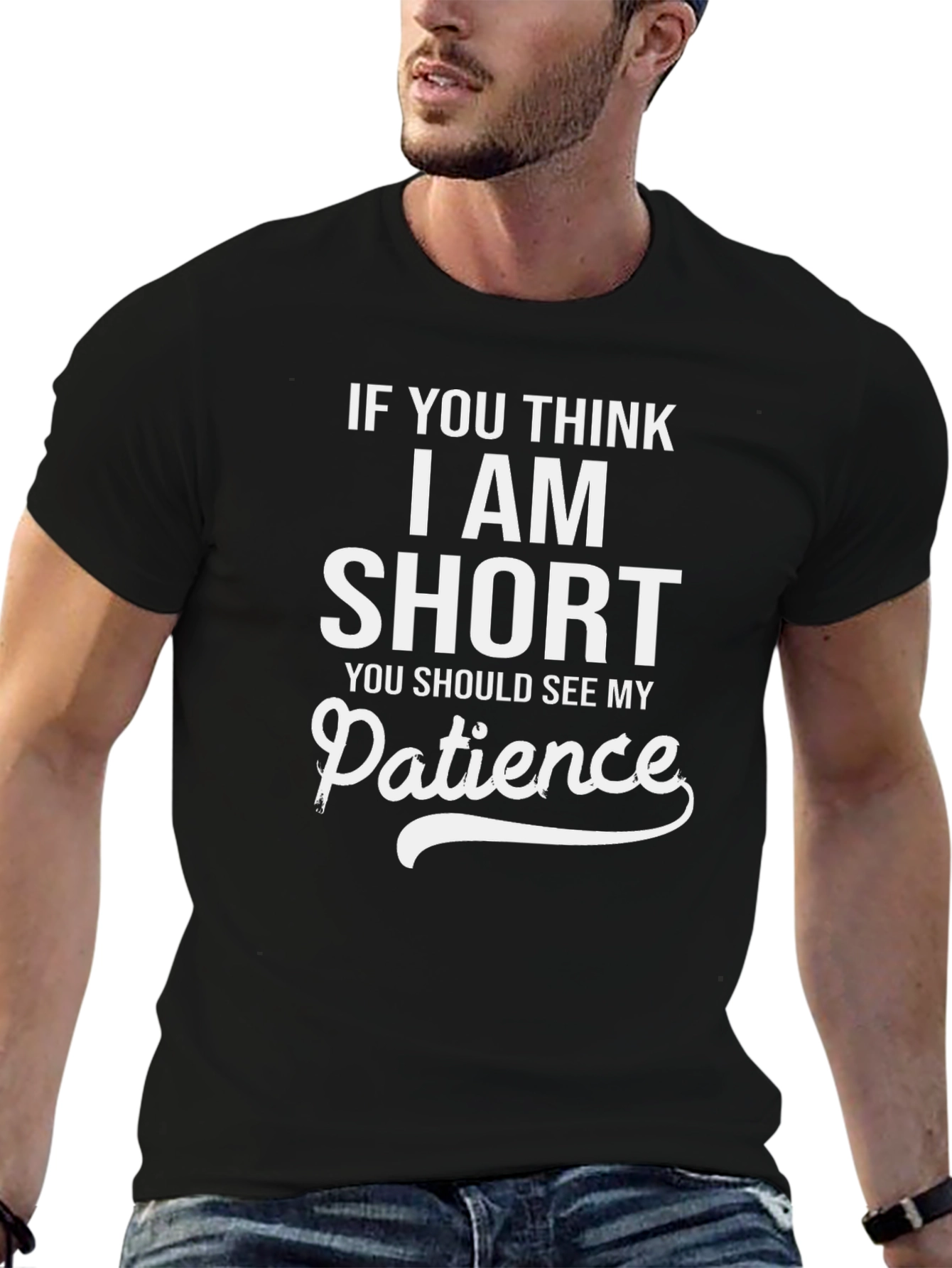 Humorous Short Patience Graphic Tee
