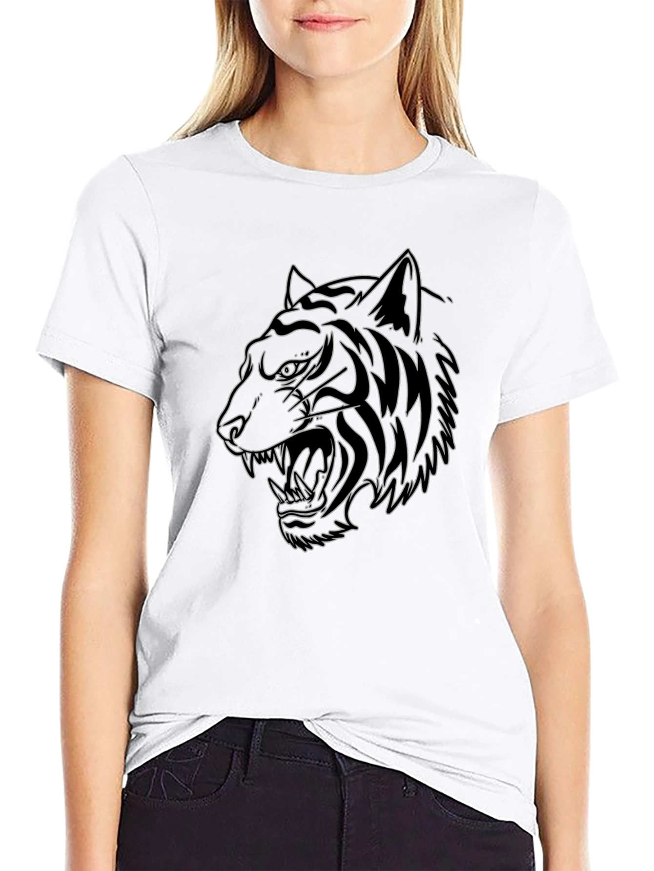Black Tiger Graphic Tee - Stylish Mens T-Shirt