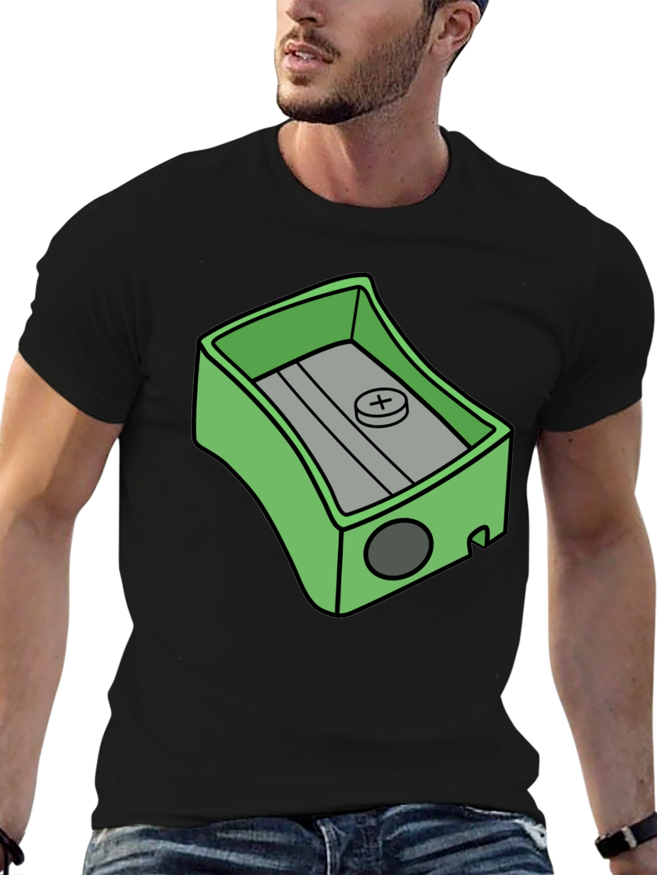 Pencil Sharpener Graphic Tee - Novelty T-Shirt