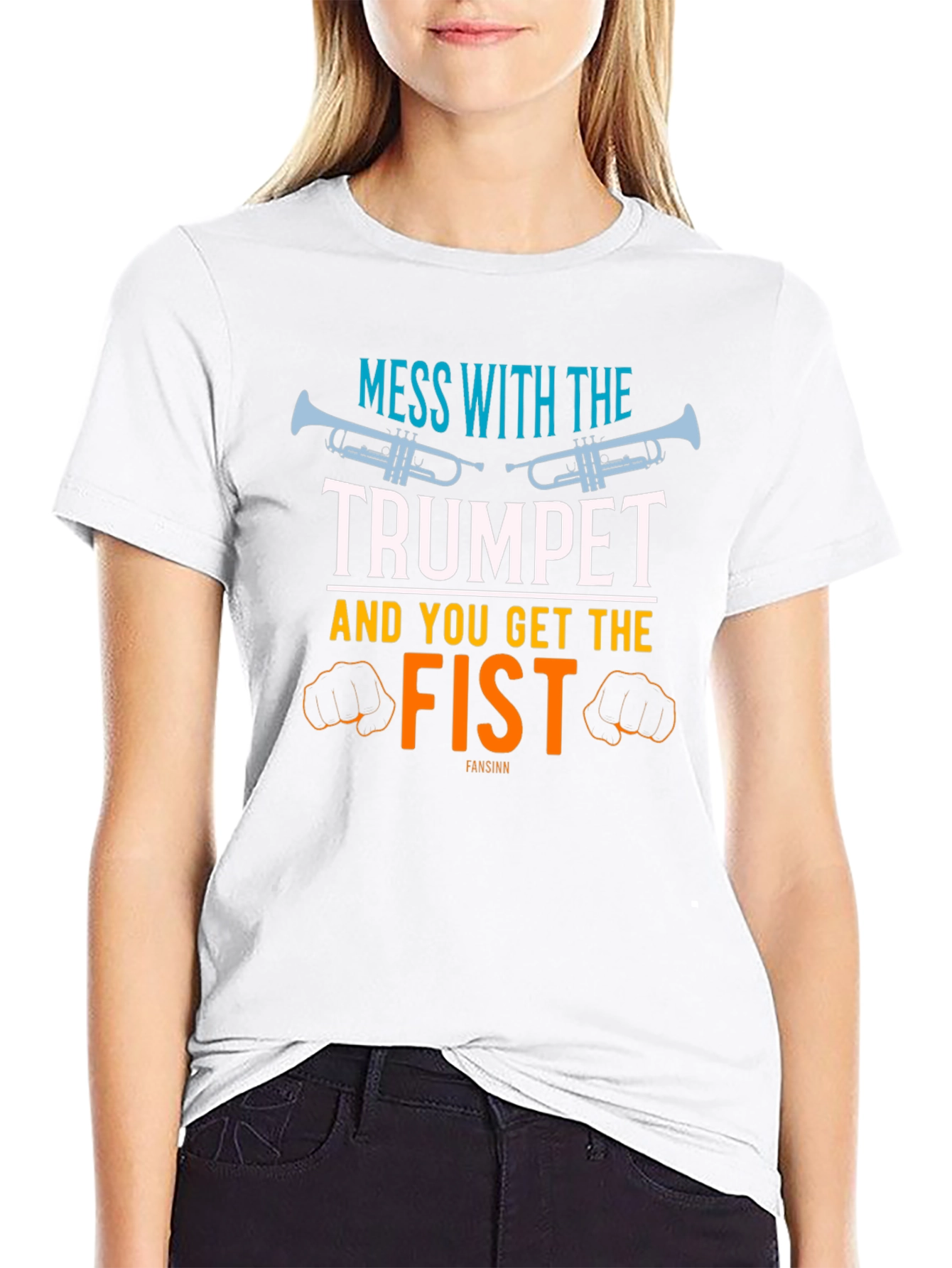 Trumpet and Fist Graphic T-Shirt