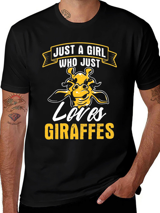 Giraffe Lover T-Shirt - Just A Girl Who Loves Giraffes