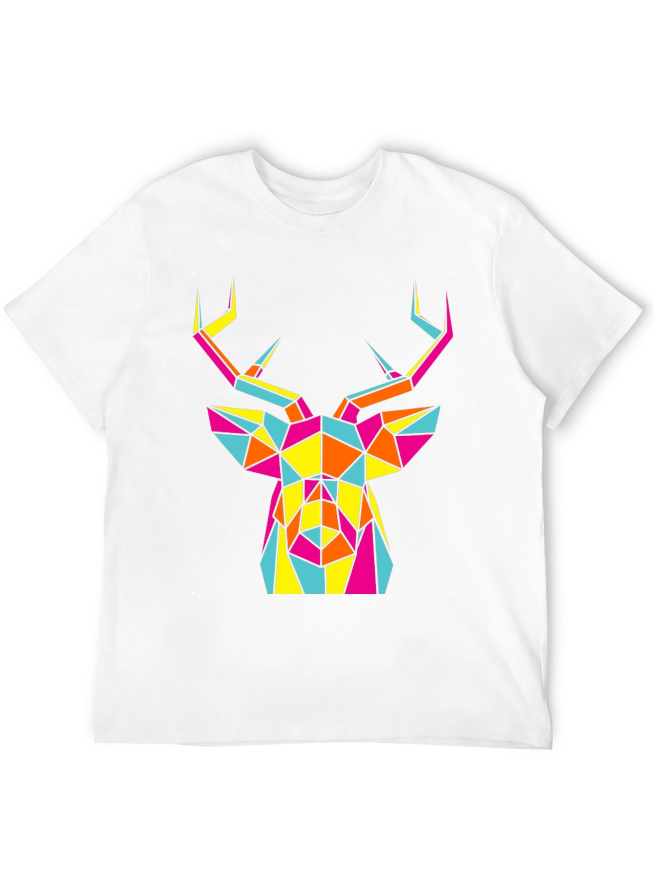 Geometric Deer Head Graphic Tee