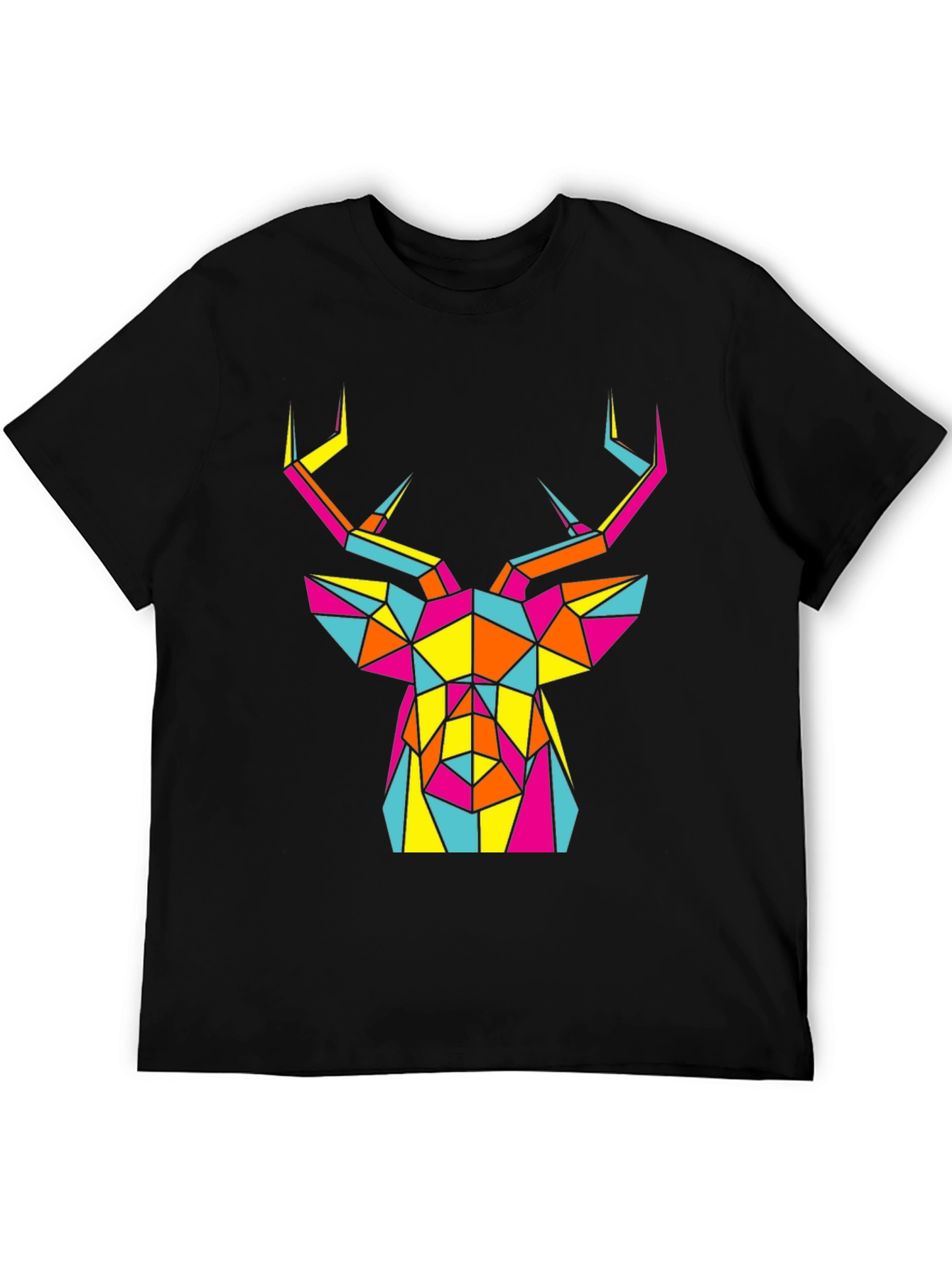 Geometric Deer Head Graphic Tee