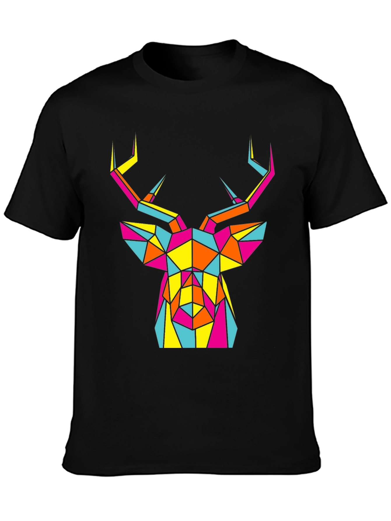 Geometric Deer Head Graphic Tee