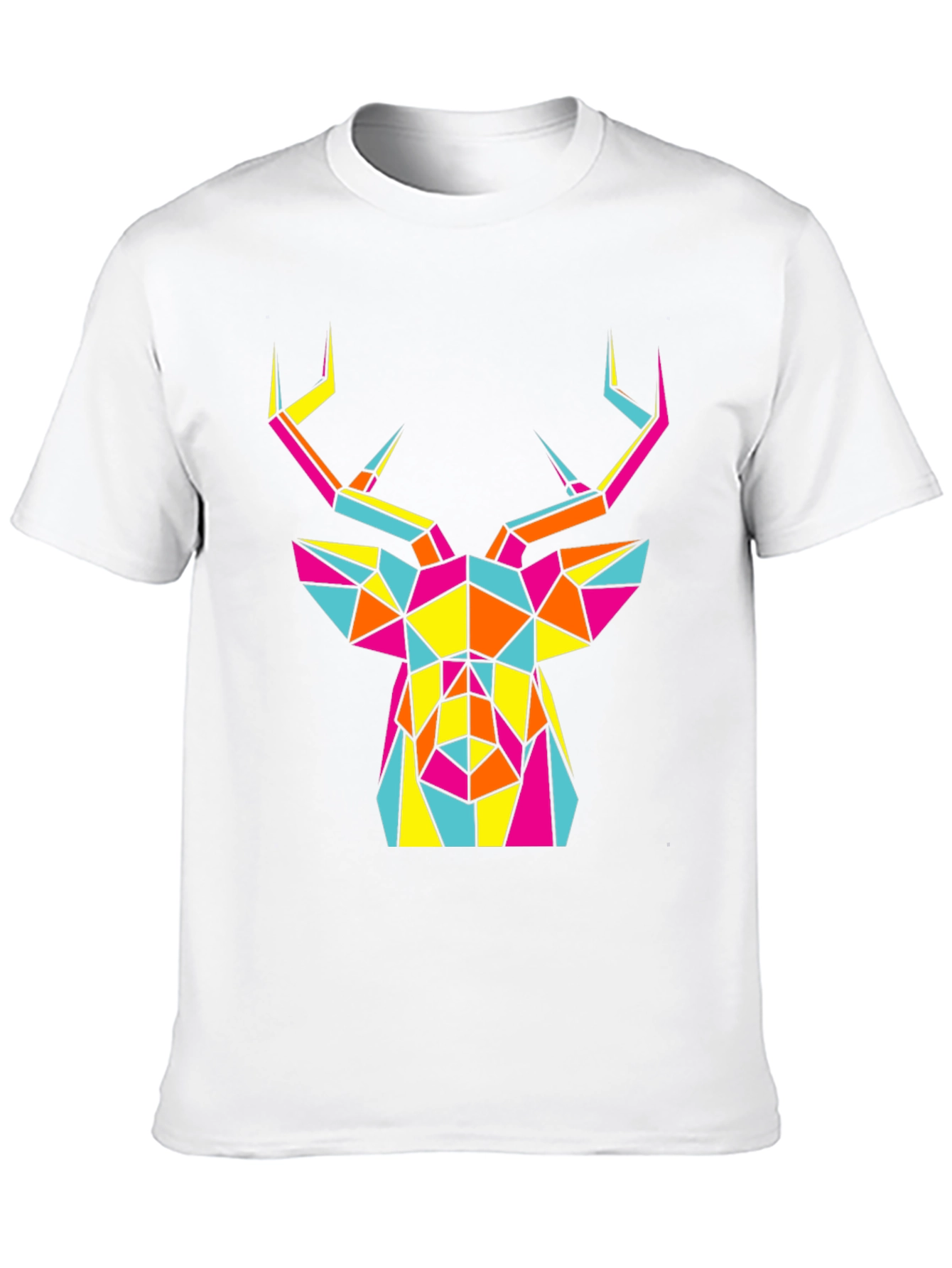 Geometric Deer Head Graphic Tee