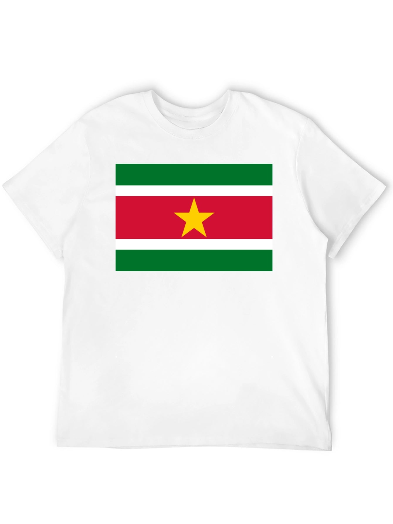 Suriname Flag T-Shirt - Black Cotton Tee