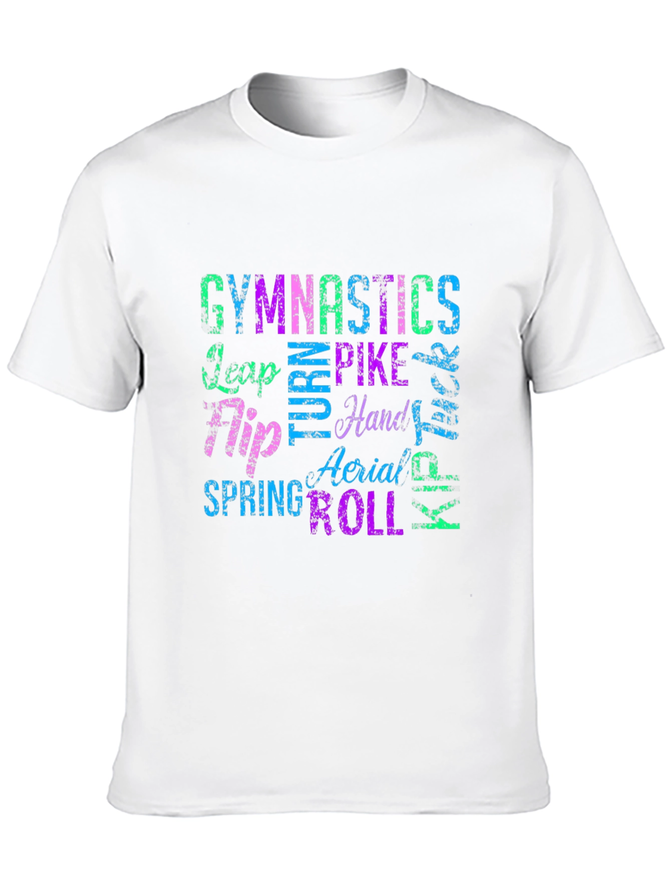 Gymnastics Words T-Shirt - Black