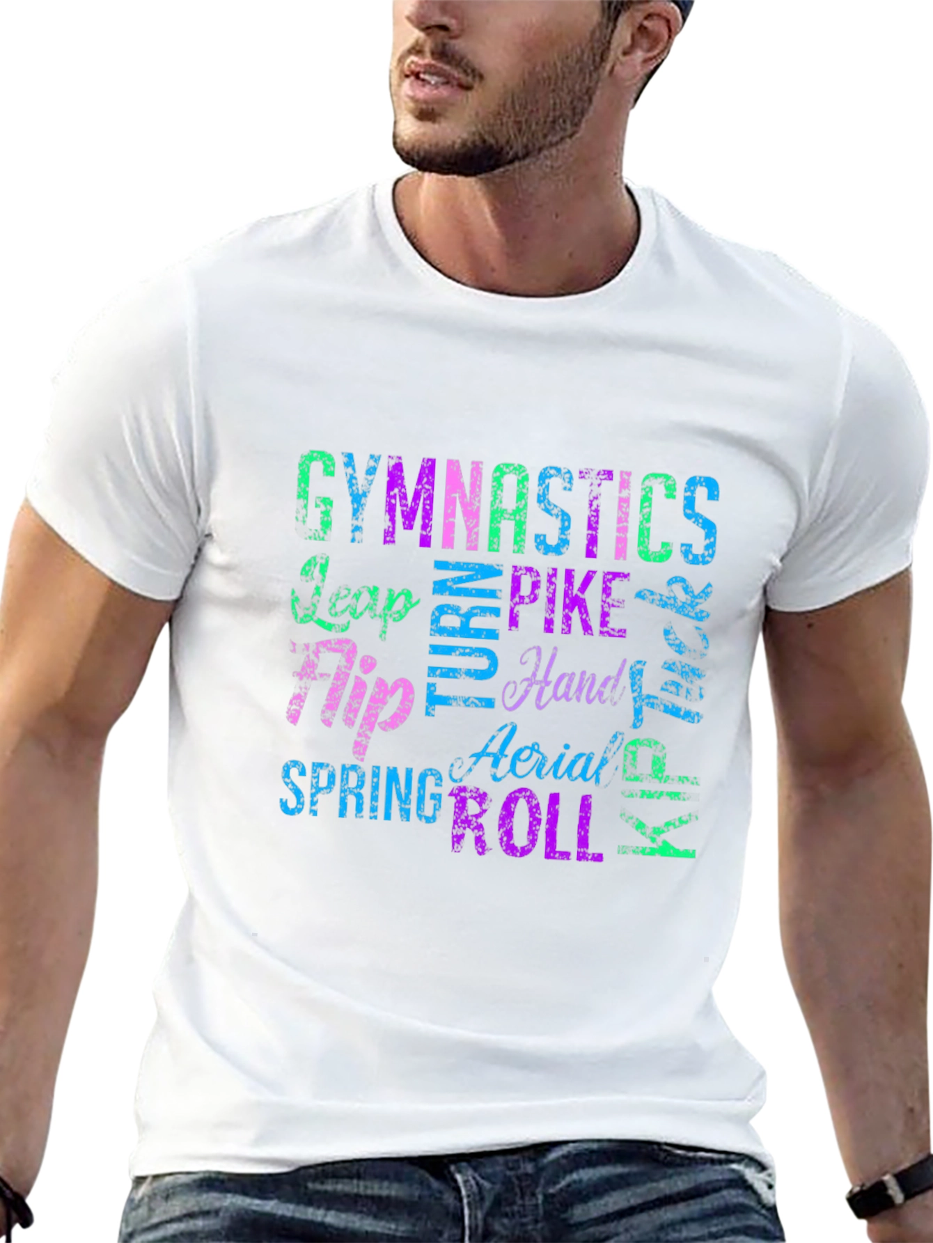 Gymnastics Words T-Shirt - Black