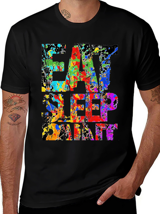 Eat Sleep Paint Splatter T-Shirt