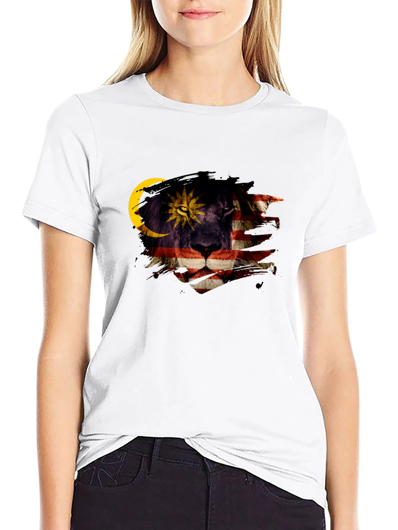 Lion Malaysia Flag Graphic Tee