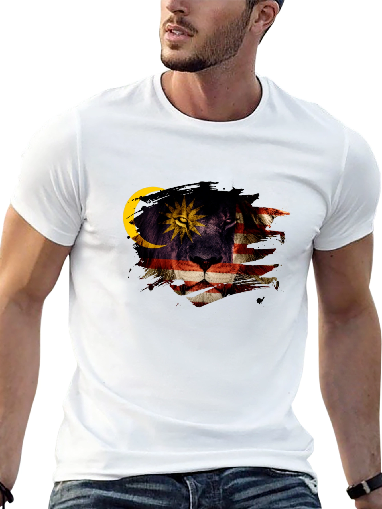 Lion Malaysia Flag Graphic Tee