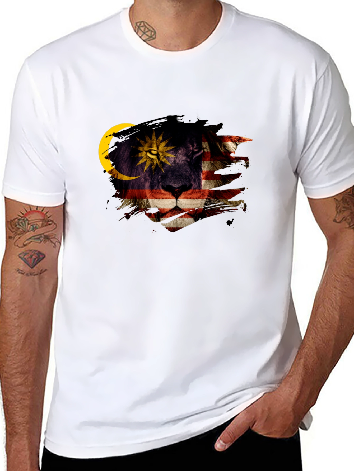 Lion Malaysia Flag Graphic Tee