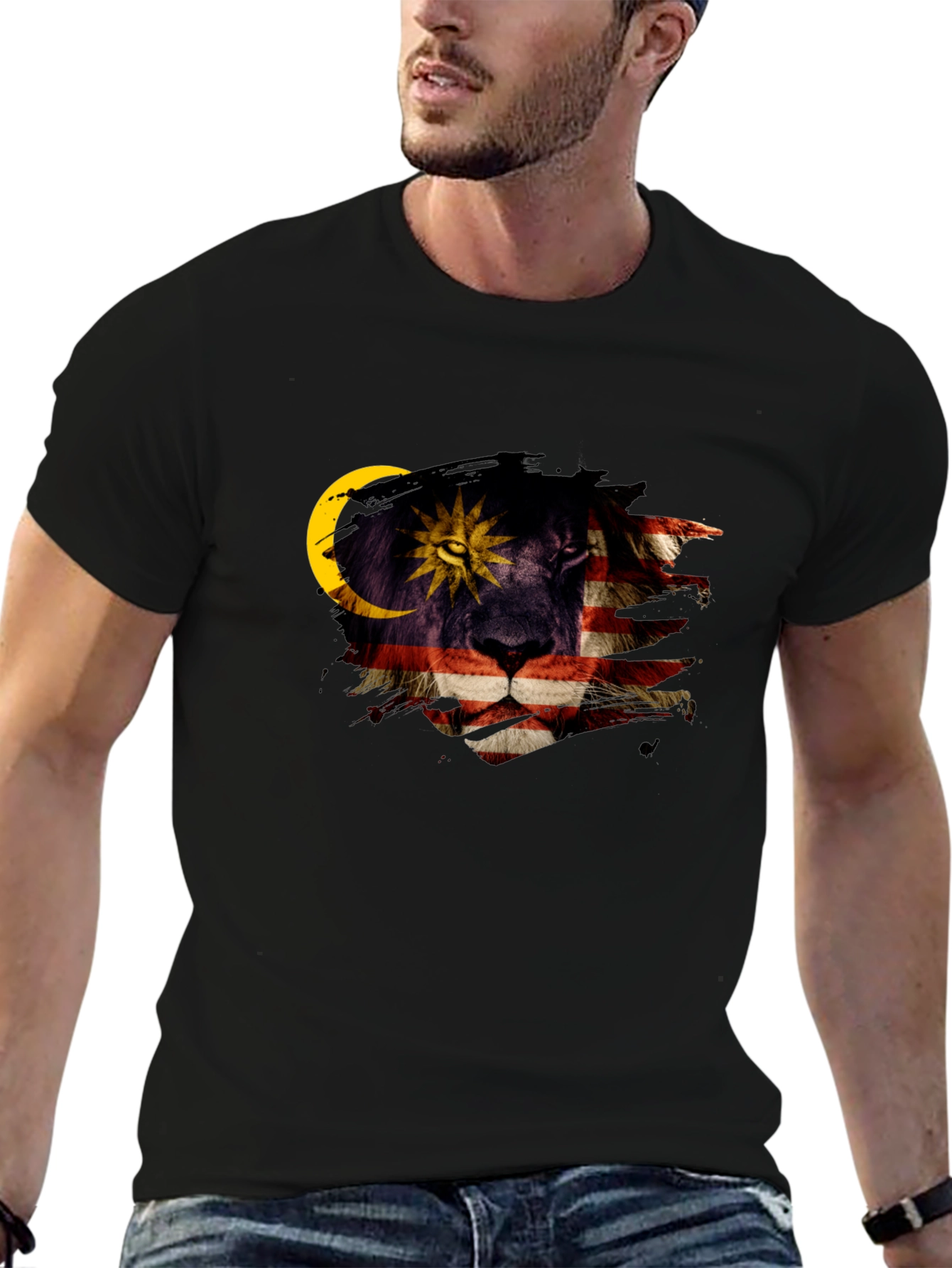 Lion Malaysia Flag Graphic Tee