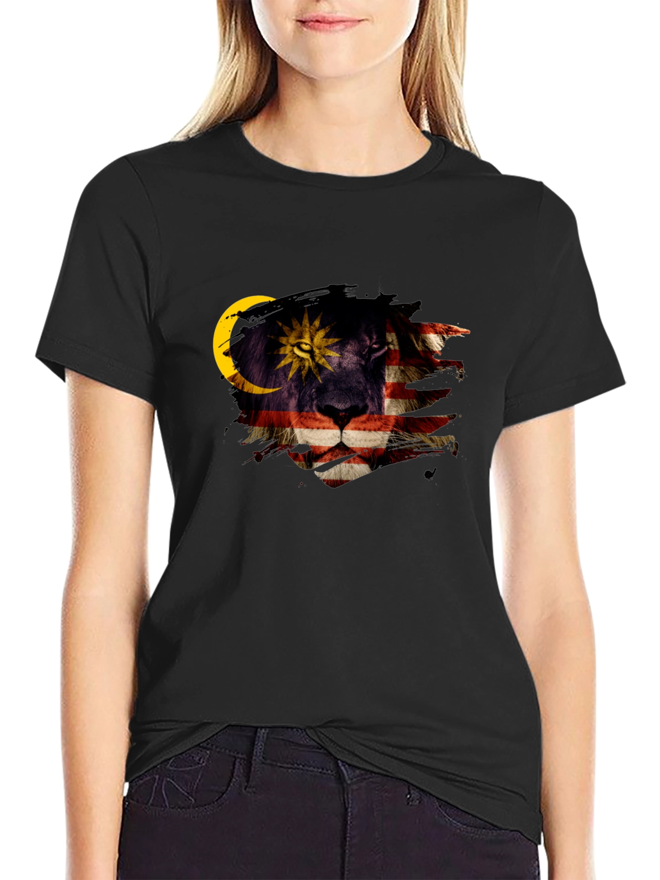 Lion Malaysia Flag Graphic Tee