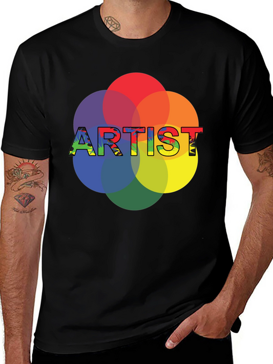 Artist Color Wheel Graphic Tee - Creative Expression T-Shirt