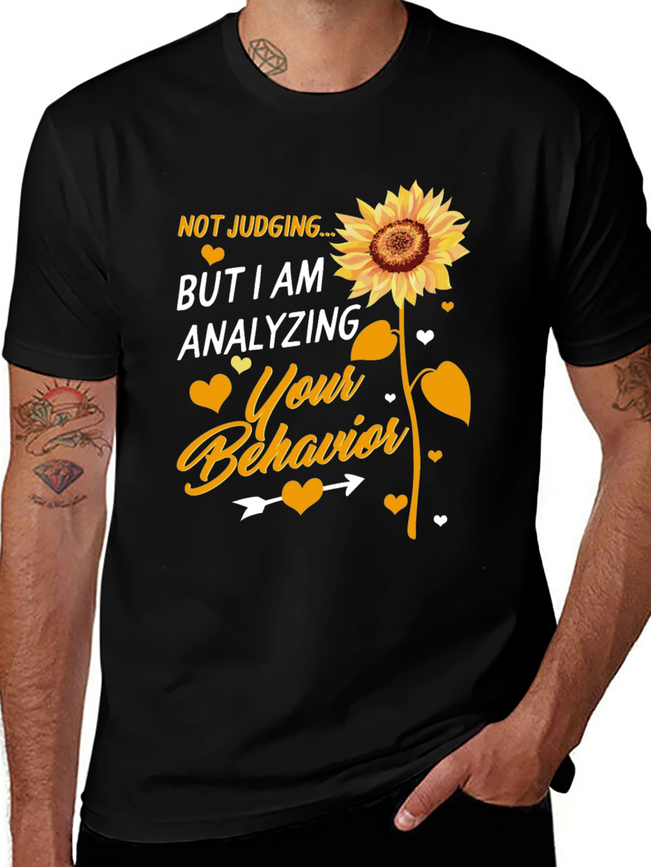Not Judging Analyzing Behavior Sunflower T-Shirt