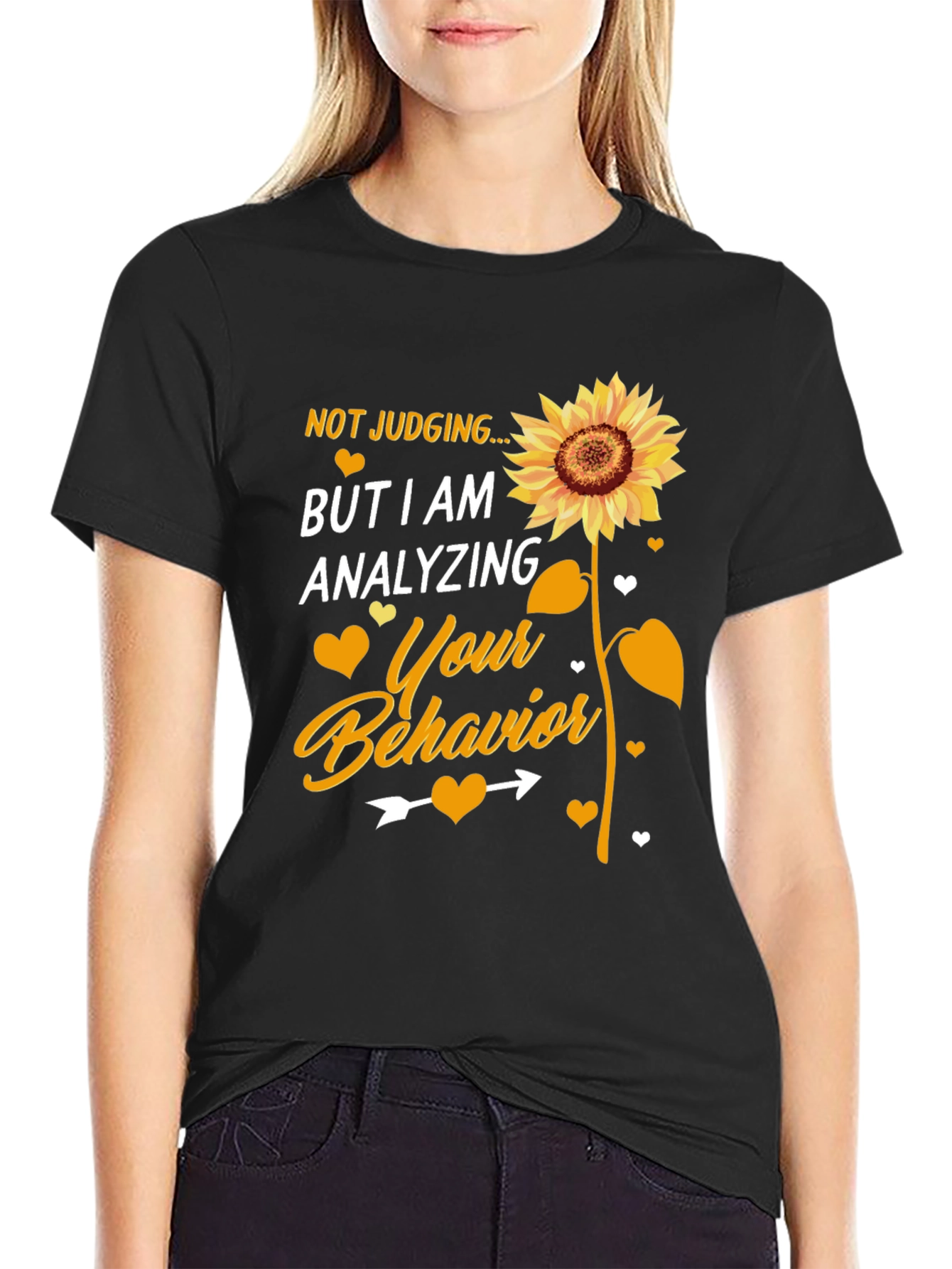 Not Judging Analyzing Behavior Sunflower T-Shirt