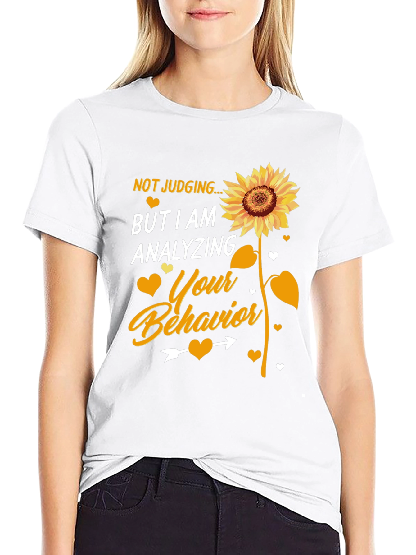 Not Judging Analyzing Behavior Sunflower T-Shirt