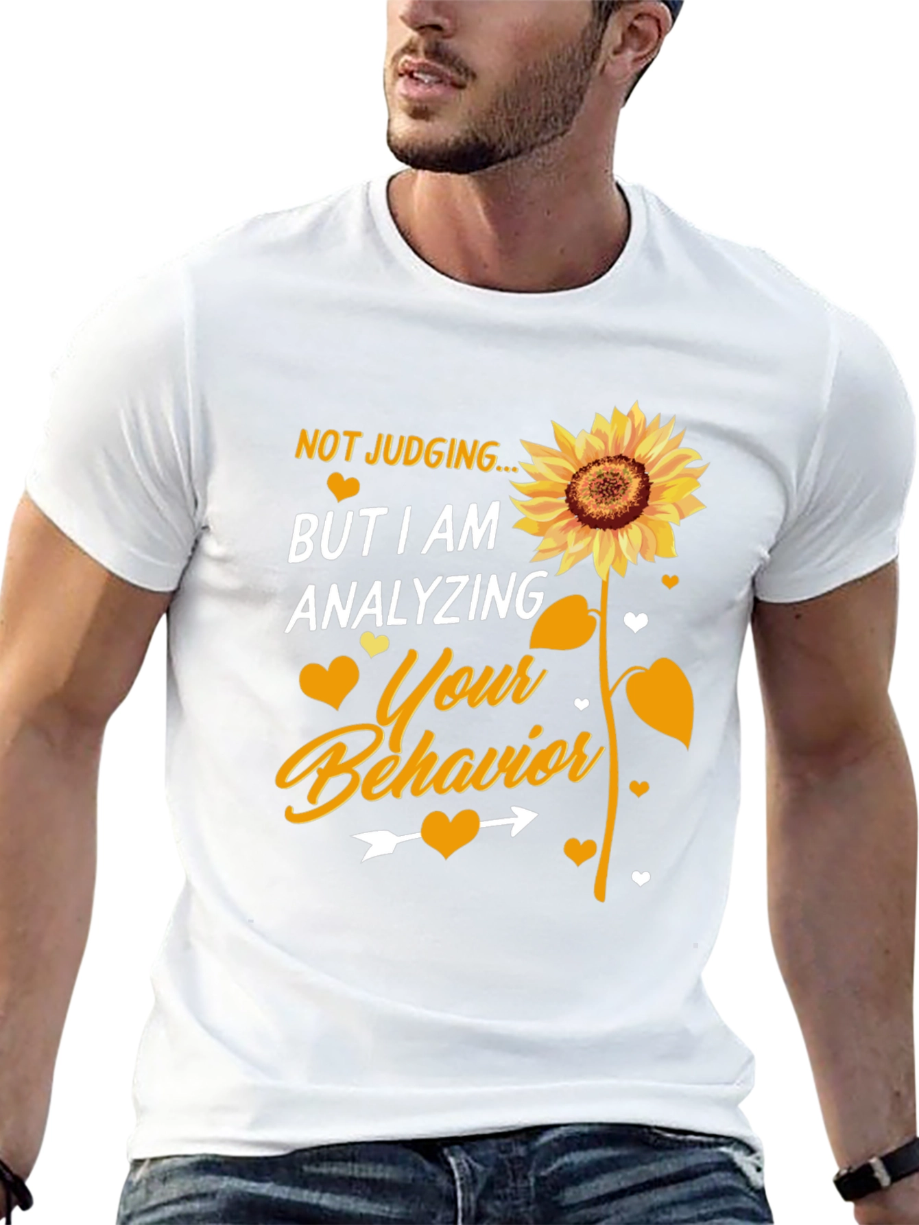 Not Judging Analyzing Behavior Sunflower T-Shirt