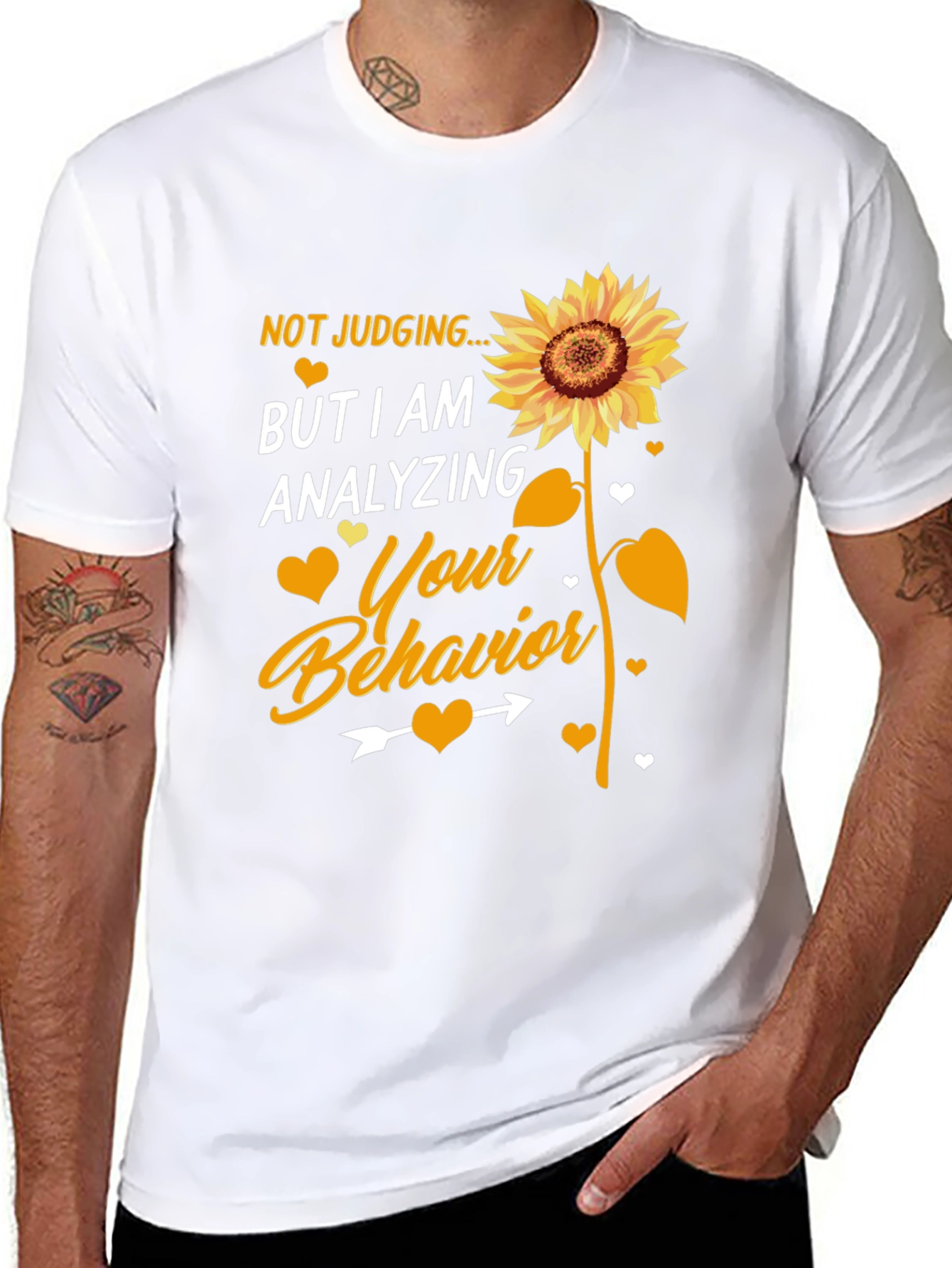 Not Judging Analyzing Behavior Sunflower T-Shirt