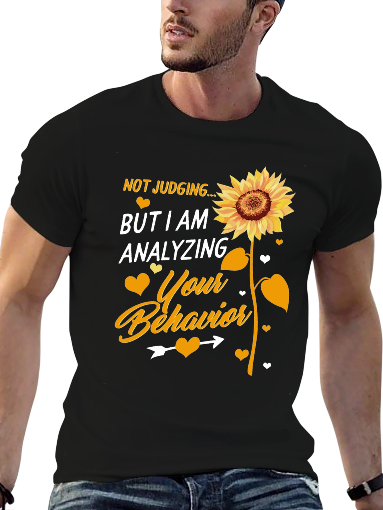 Not Judging Analyzing Behavior Sunflower T-Shirt