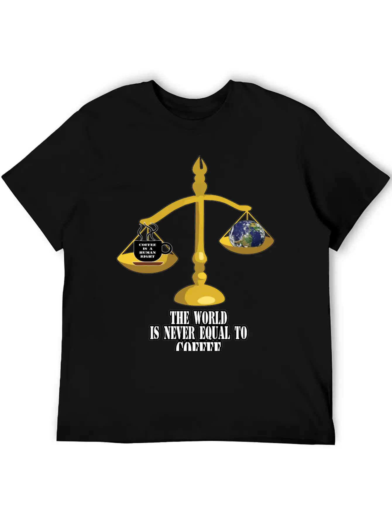 Coffee Is The First A Human Right,For Coffee Lover Unisex Casual T-Shirt – Clean Design For Daily Comfort