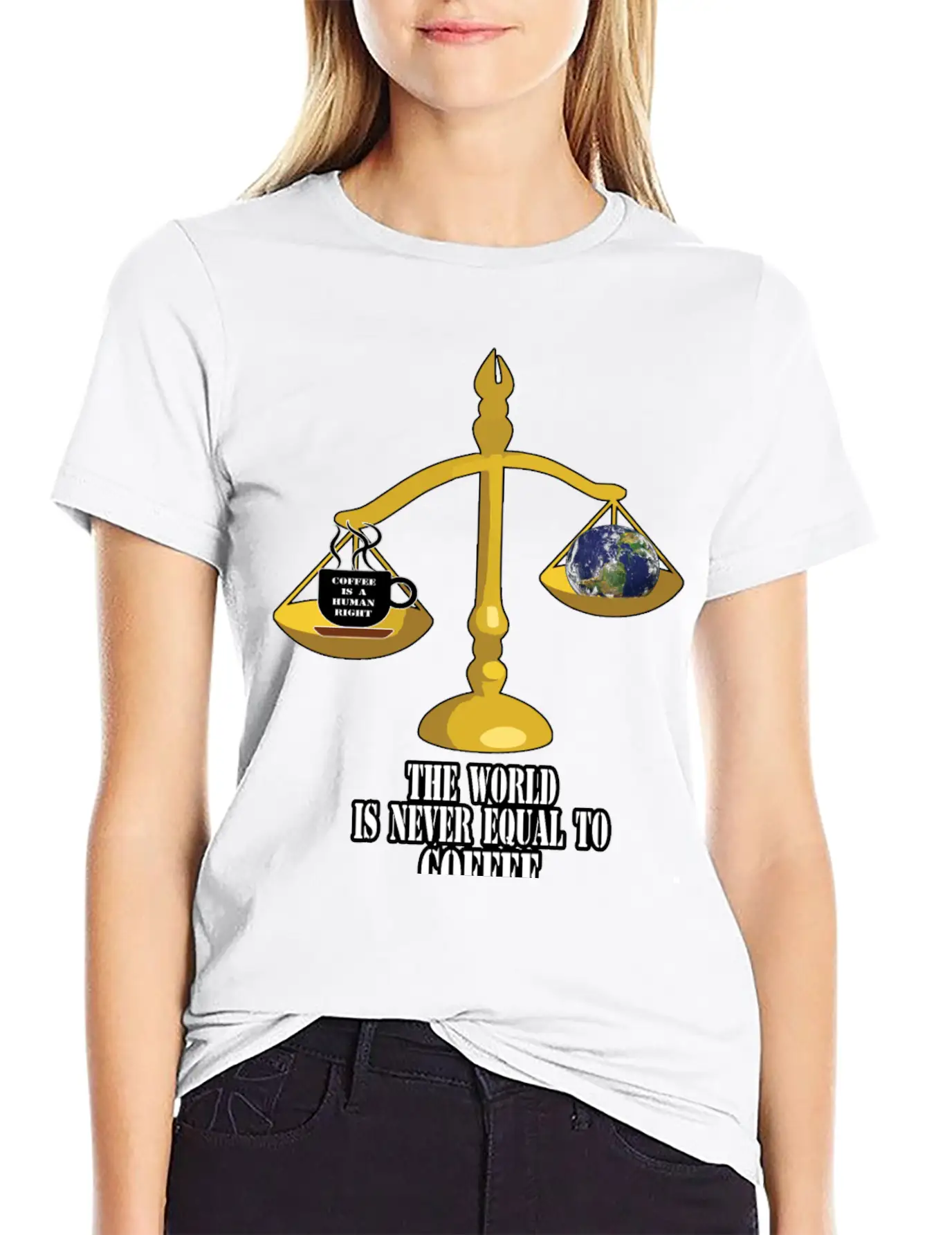 Coffee Is The First A Human Right,For Coffee Lover Unisex Casual T-Shirt – Clean Design For Daily Comfort