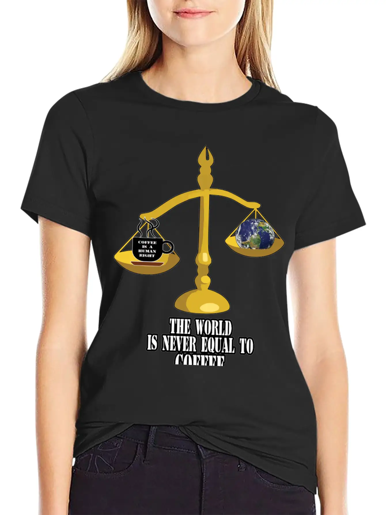 Coffee Is The First A Human Right,For Coffee Lover Unisex Casual T-Shirt – Clean Design For Daily Comfort