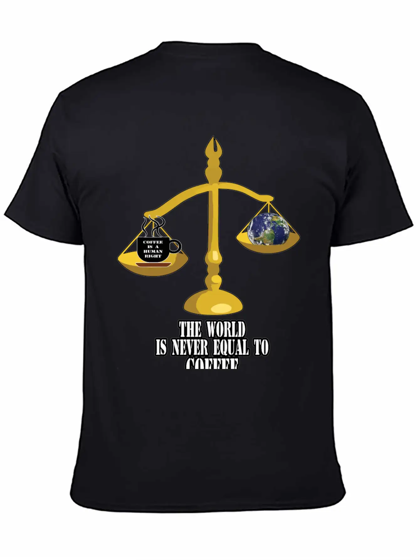 Coffee Is The First A Human Right,For Coffee Lover Unisex Casual T-Shirt – Clean Design For Daily Comfort