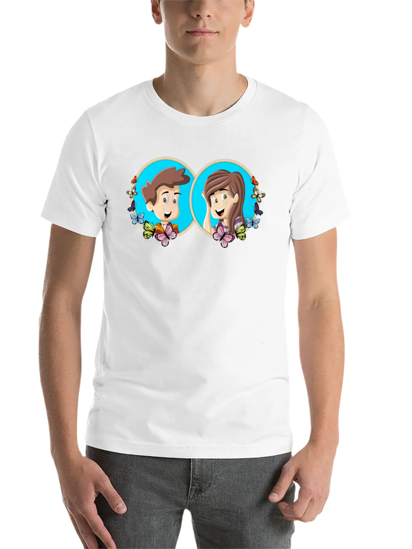 Collage Couple 2 Unisex Casual T-Shirt – Clean Design For Daily Comfort