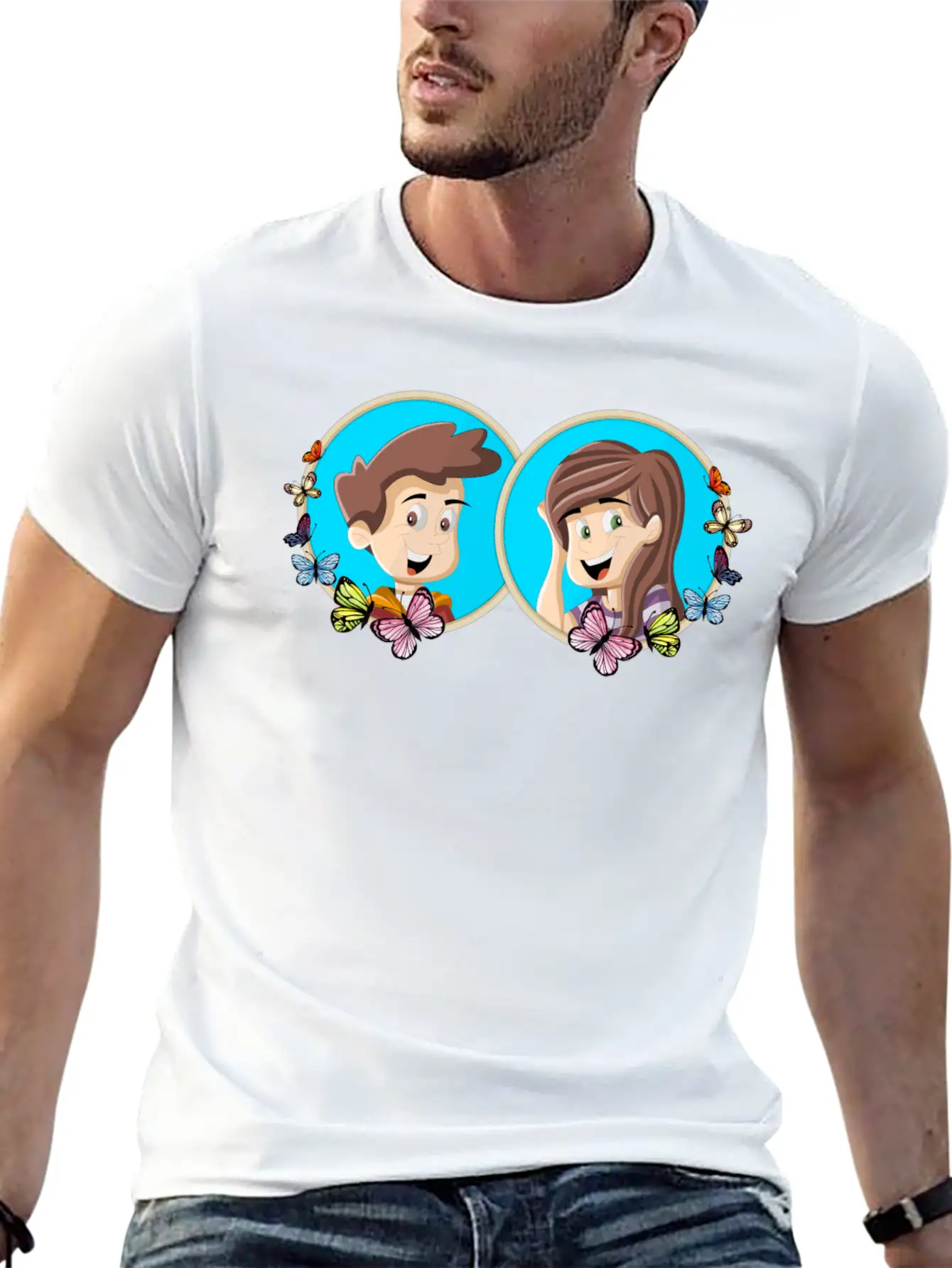 Collage Couple 2 Unisex Casual T-Shirt – Clean Design For Daily Comfort