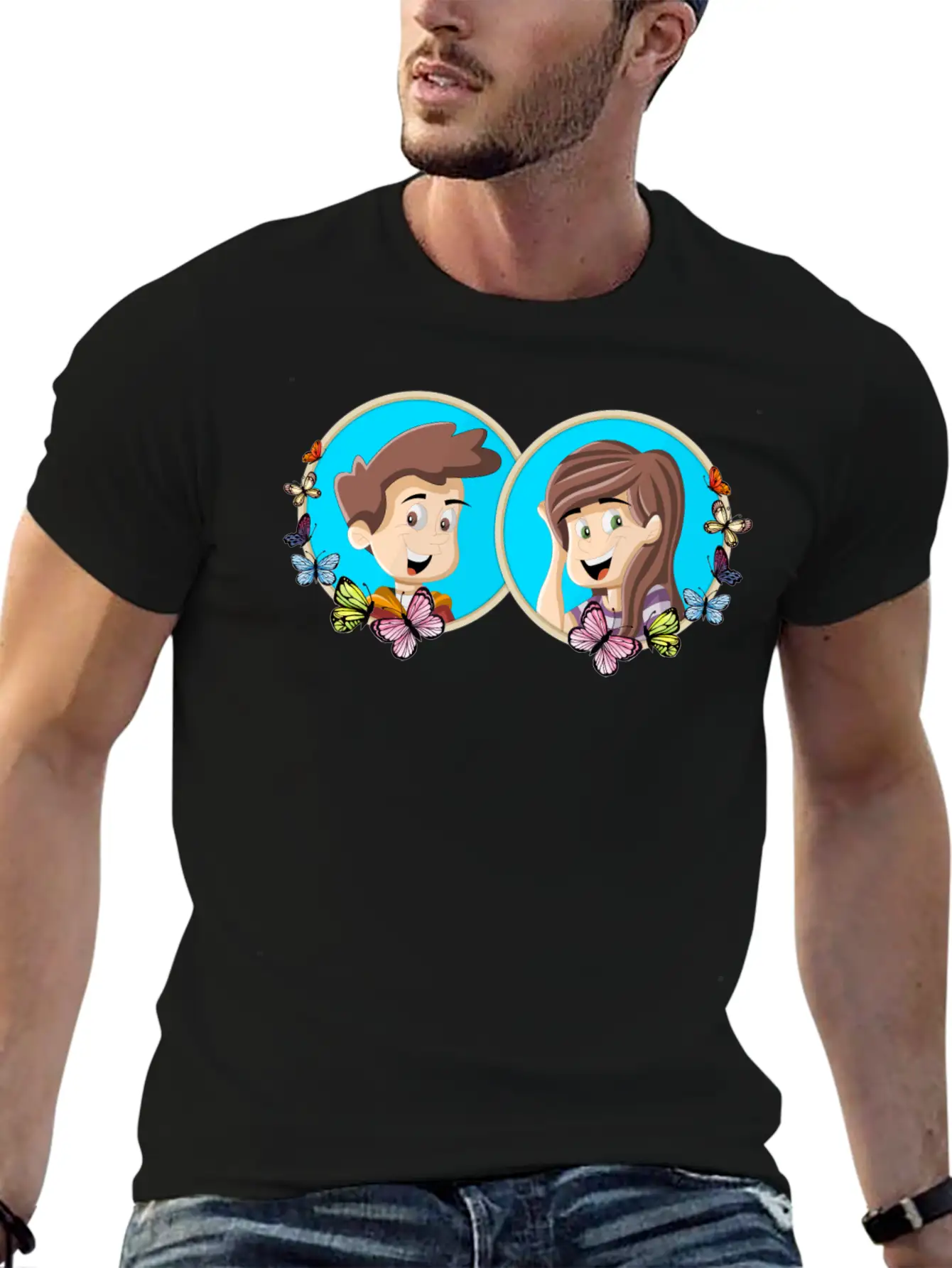 Collage Couple 2 Unisex Casual T-Shirt – Clean Design For Daily Comfort